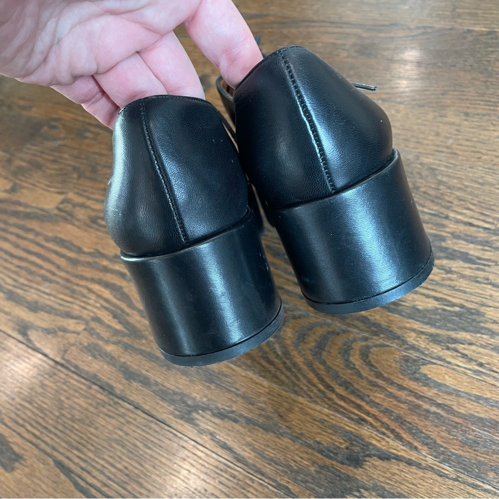 Cleregie Black Leather Split Sole Platform Loafers - image 8